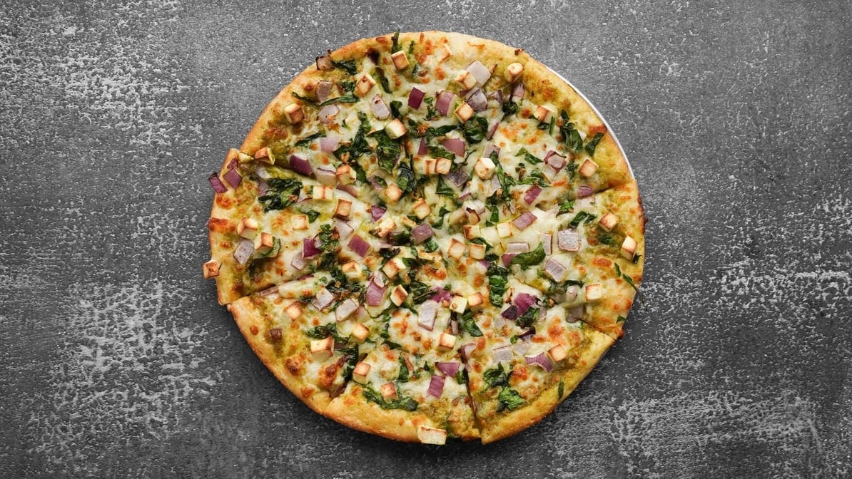 Palak Paneer Pizza.