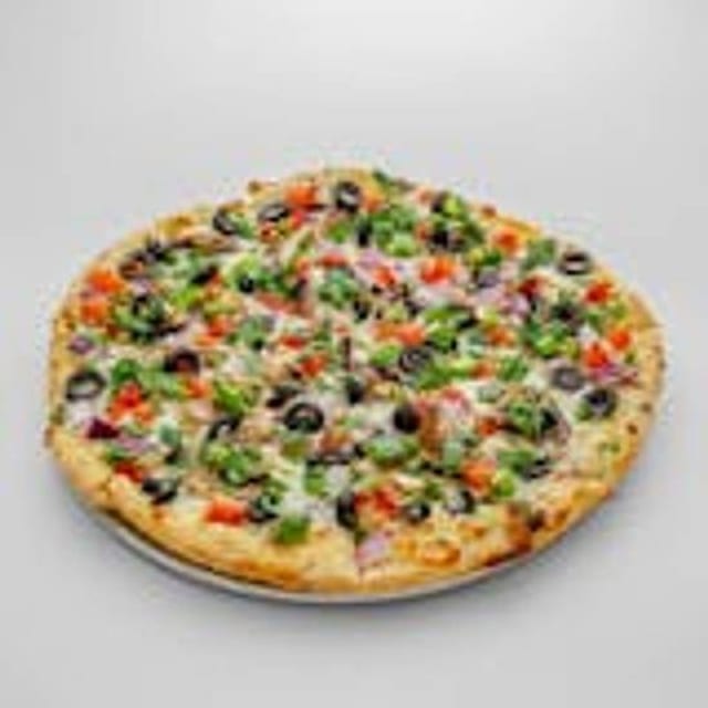 Garlic Veggie Pizza.